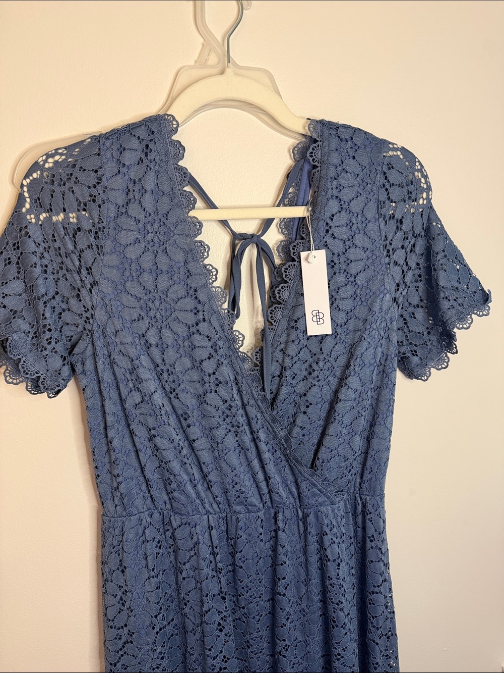 Baltic Born L Blue Lace Maxi Dress NWT